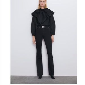 zara high waist flare jeans